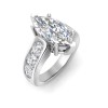 2 Ct Marquise Moissanite Wide Channel Engagement Ring