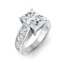 3 Ct Radiant Lab Diamond Wide Channel Engagement Ring