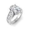 3 Ct Oval Colorless Lab Diamond Wide Channel Engagement Ring