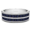 0.25 Carat Sapphire Double Row Channel Set Anniversary Band