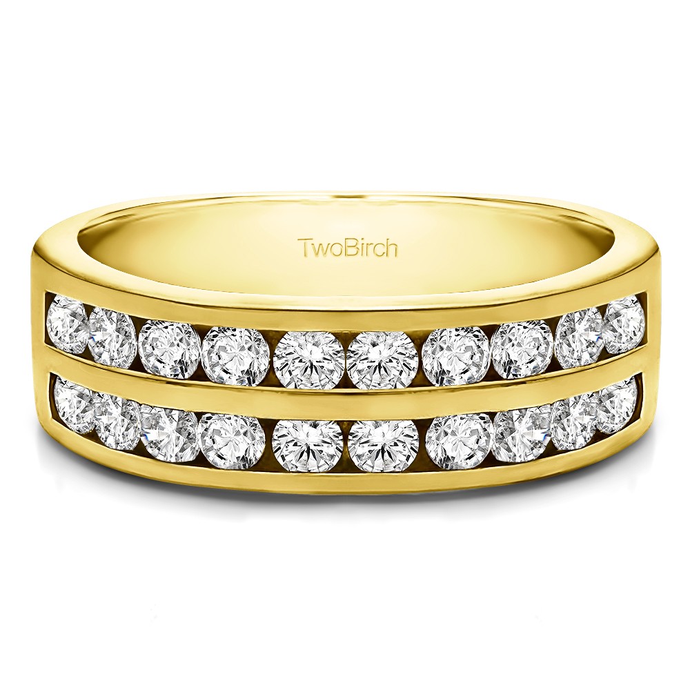 0.5 Carat Double Row Channel Set Anniversary Band