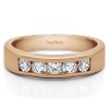 1 Carat Five Stone Straight Channel Set Wedding Band