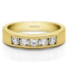 1 Carat Five Stone Straight Channel Set Wedding Band