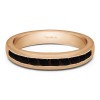 0.25 Carat Black Ten Stone Straight Channel Set Wedding Ring