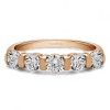 0.5 Carat Five Stone Wide Bar Set Wedding Band