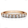 0.5 Carat Double Shared Prong Thin Wedding Band