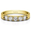 0.5 Carat Five Stone Pave Set Anniversary Band