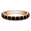 1 Carat Black Twelve Stone Round Pave Set Wedding Band