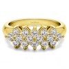 1 Carat Shared Prong Flower Shaped Anniversary Band