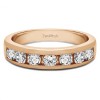 0.49 Carat Seven Stone Straight Channel Set Wedding Ring