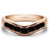 0.44 Ct. Black Traditional Style Contour Wedding Band
