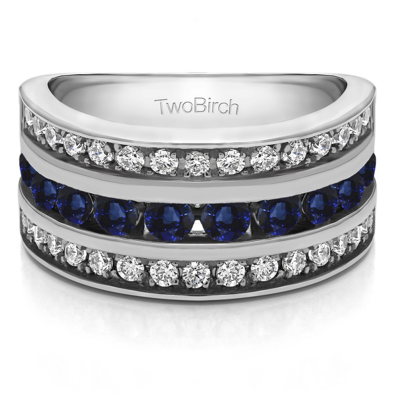 TwoBirch Wedding Rings - 3-Piece Anniversary Ring Stack Set