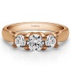1.72 Carat Three Stone Trellis Set Wedding Ring