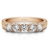 0.75 Carat Five Stone Shared Prong U Set Wedding Band
