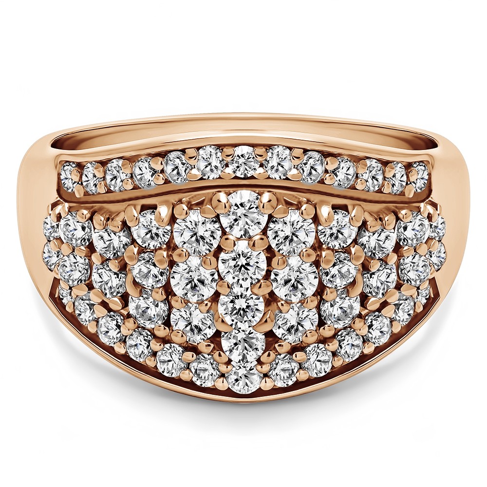 1 Carat Wide Domed Anniversary Band