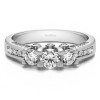 1.5 Carat Three Stone Peek-a-Boo Wedding Ring