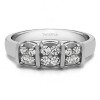 0.31 Carat Illusion Three Stone Wedding Ring