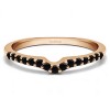 0.25 Ct. Black Delicate Notched Contour Band
