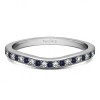 0.42 Ct. Sapphire and Diamond Dainty Curved Round Shared Prong Tracer Band