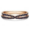 0.46 Carat Sapphire Pave Cross Over Ring
