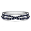 0.46 Carat Sapphire Pave Cross Over Ring