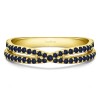 0.46 Carat Sapphire Pave Cross Over Ring