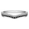 0.39 Ct. Black and White Double Row Pave Wedding Band