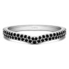0.26 Ct. Black Double Row Pave Wedding Band