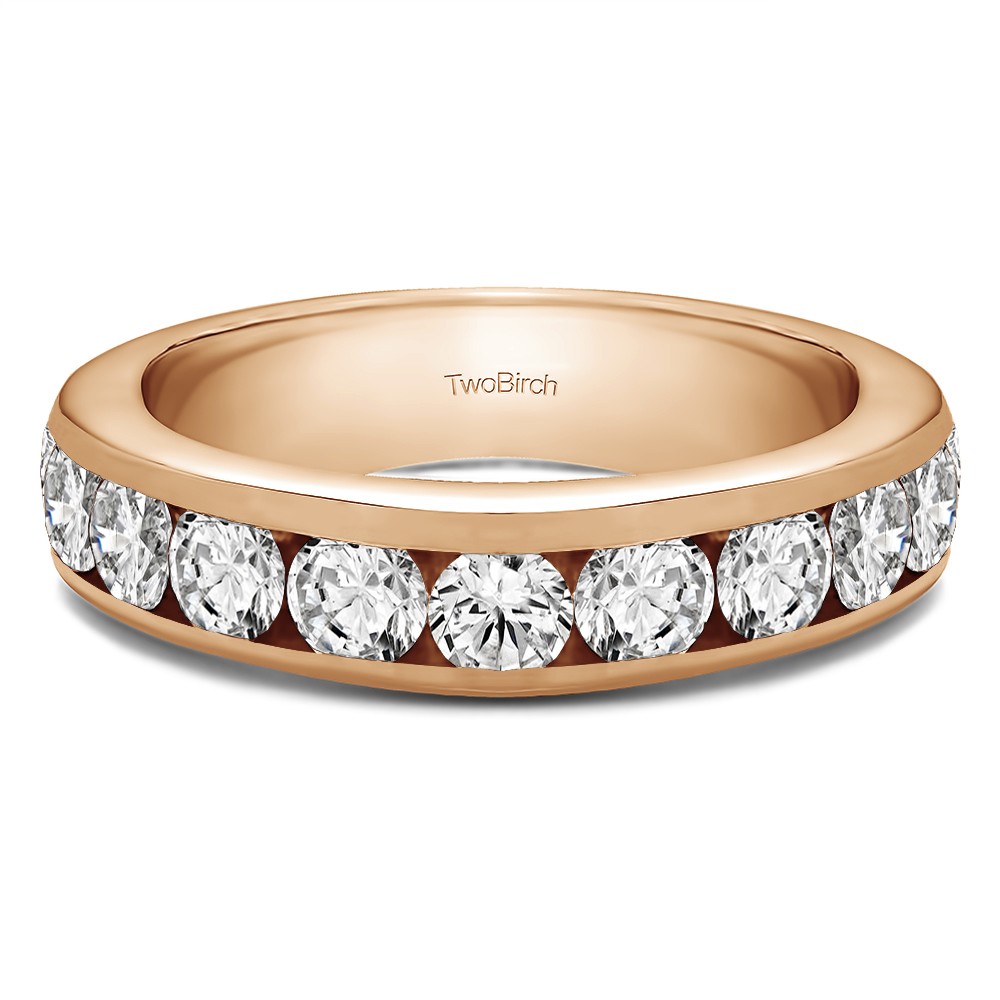 0.5 Carat 10 Stone Channel Set Wedding Ring