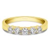 0.75 Carat Five Stone Shared Prong Pinched Shank Wedding Band