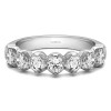 0.7 Carat Seven Stone Common Prong U Set Wedding Ring