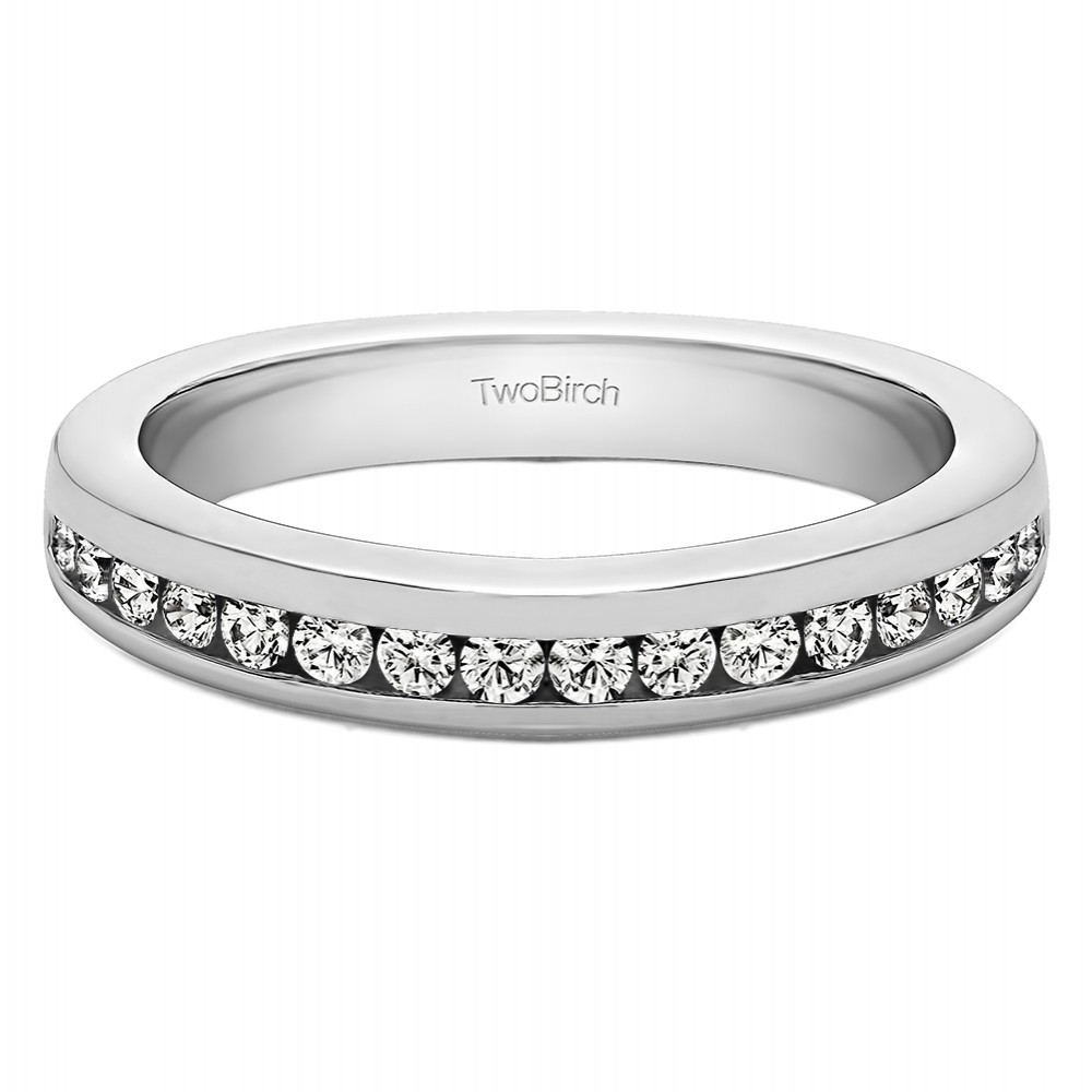 Carat Thin Channel Set Wedding Band