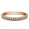 0.1 Carat Twenty Stone Domed French Cut Pave Set Wedding Ring