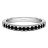 0.3 Carat Black Common Prong Thirteen Stone Wedding Ring