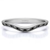0.17 Ct. Black and White Thin Knife Edged Curved Anniversary Band