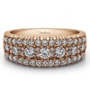 1.02 Carat Three Row Shared Prong Wedding Ring