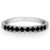 0.3 Carat Black Ten Stone French Cut Pave Set Wedding Ring