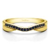 0.11 Ct. Sapphire Metal Accented Curved Band