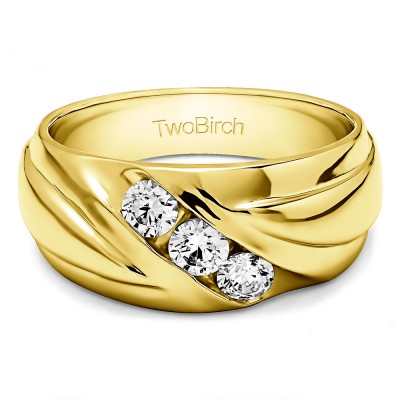 0.15ct Round-Cut Diamond 14k White Gold Over Wedding Anniversary Claddagh Ring 