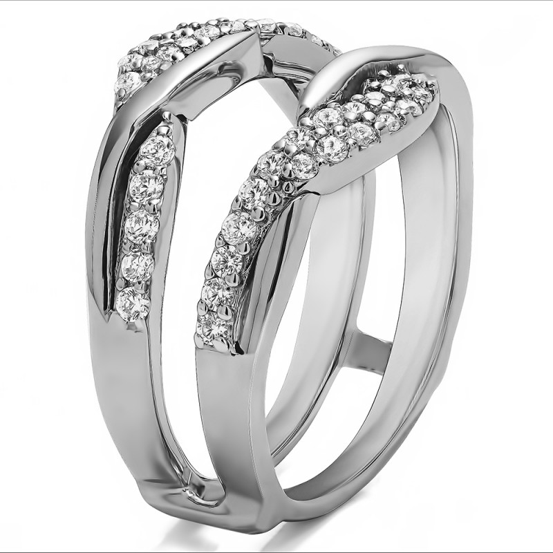 TwoBirch Ring Guards - 0.54 Ct. Bypass Shared Prong Engagement ring guard