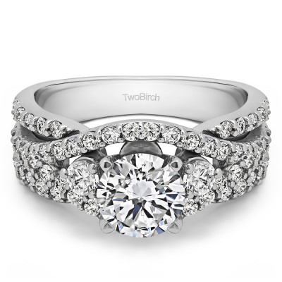2.65ct Skull Designer White Round Cut Diamond 925 Silver Engagement Bridal Rings 