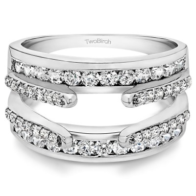 1.01 Ct. Combination Cathedral and Classic Ring Guard