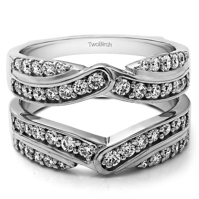 3/4 CT Ct. Infinity Bypass Engagement Ring Guard