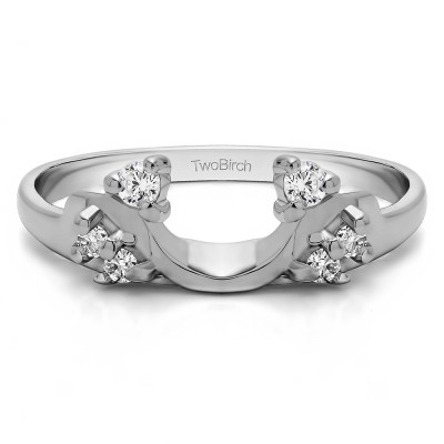 0.15 Ct. Bypass Shared Prong Six Stone Ring Wrap
