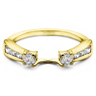 0.25 Ct. Round Prong and Channel ring wrap in Yellow Gold