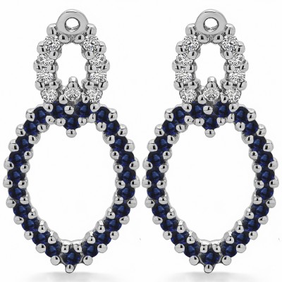 1.02 Carat Sapphire and Diamond Double Infinity Chandelier Earring Jacket