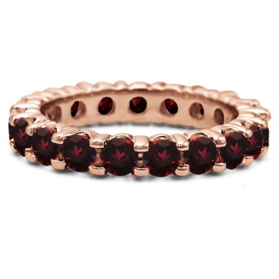 Ruby Stackable 2.9mm Double Shared Prong Eternity Ring