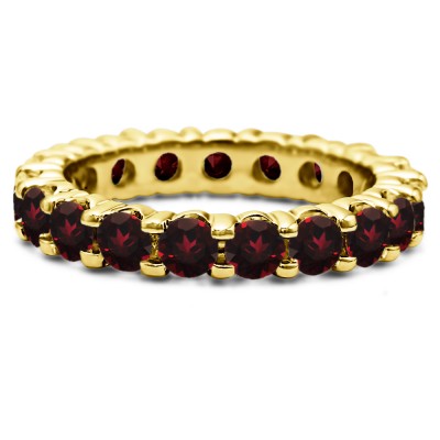 Ruby Stackable 2.9mm Double Shared Prong Eternity Ring