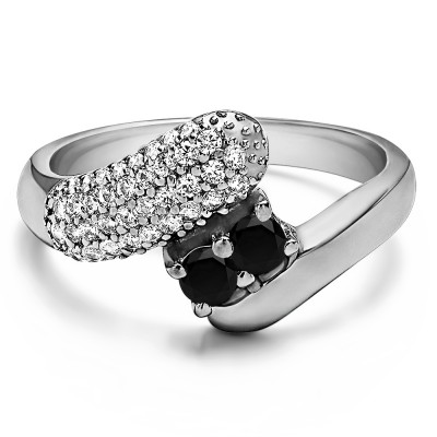 0.51 Carat Together 4Ever:  Retro TwoStone Ring by TwoBirch