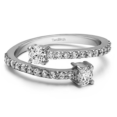 0.63 Carat Together 4Ever:  Beautiful TwoStone Ring by TwoBirch